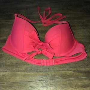 Red push up swimsuit top